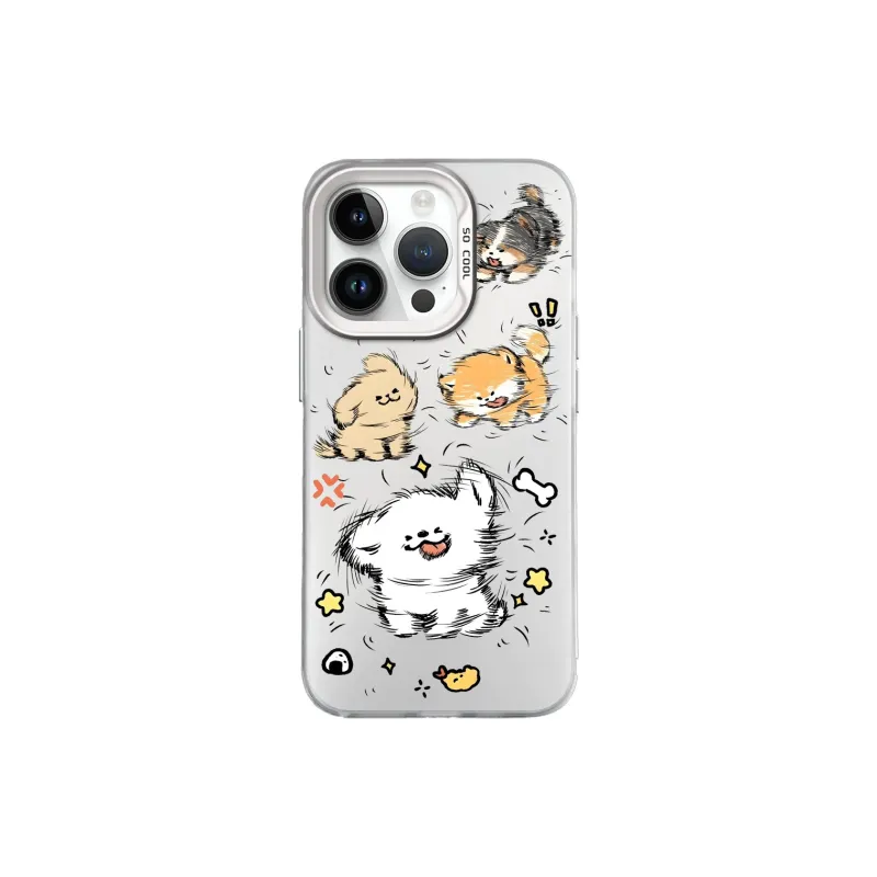 IFKOO Silicone Material Shaking Head Puppy Phone Cases Compatibility With IPhone 16/15/14/13/12/Pro/Max-0