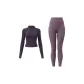 Dark Eggplant Purple Coat+Berry Purple Ankle-Length Pants