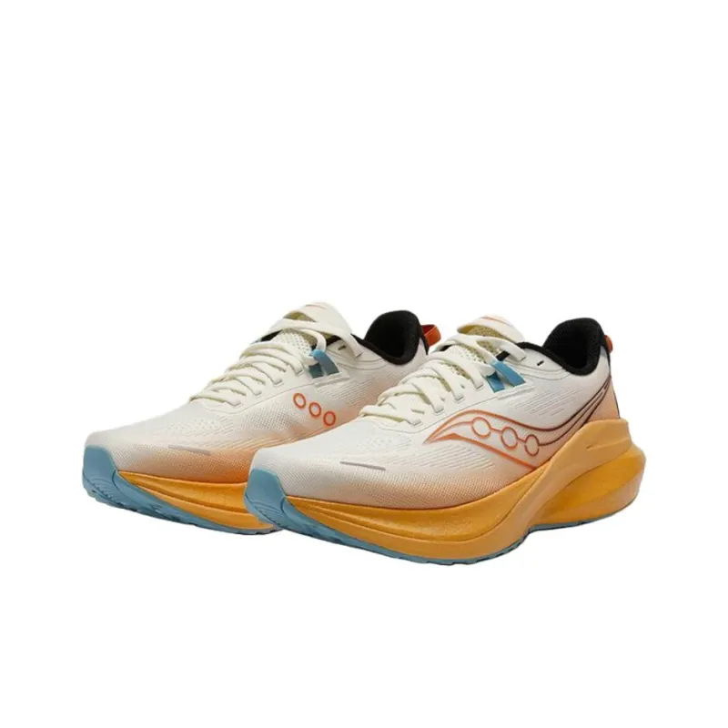 Saucony Anti Slip Wear Resistant Low Top Running Shoes Men's Beige-2