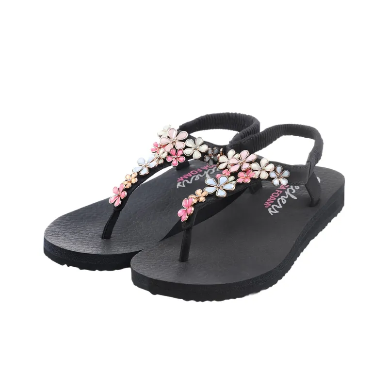 Skechers Meditation Beach Sandals Women's Black-2