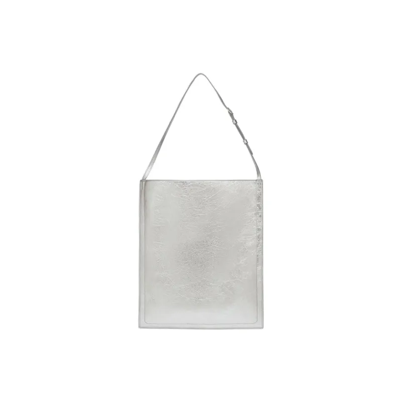 BALLY Beckett Calfskin Tote Bag, Shopping Bag, Handbag Men's Silver-2