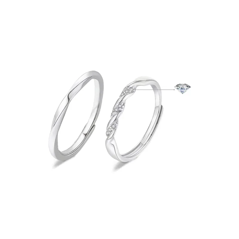 FANFRI Sterling Silver Rings Unisex Sweet Love Confession, Date Love Box-0