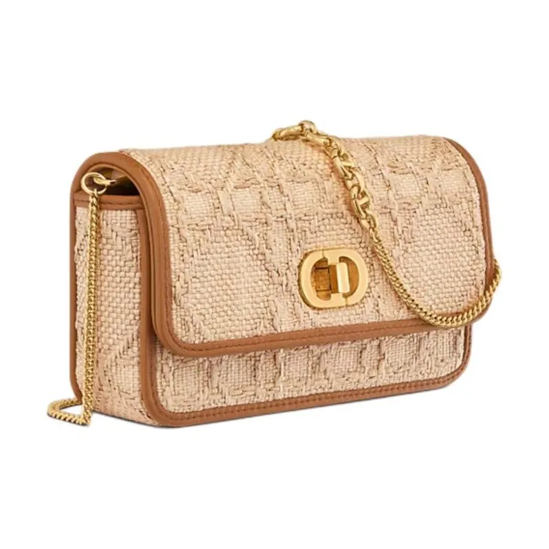 DIOR Miss Caro Cotton Shoulder Bag Trumpets Women's Brown-2