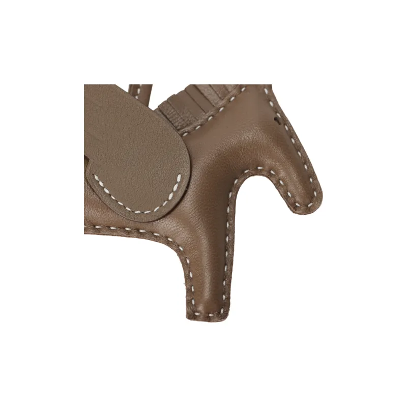 HERMES Rodeo Pegase Leather Pendants Unisex Elephant Gray-2