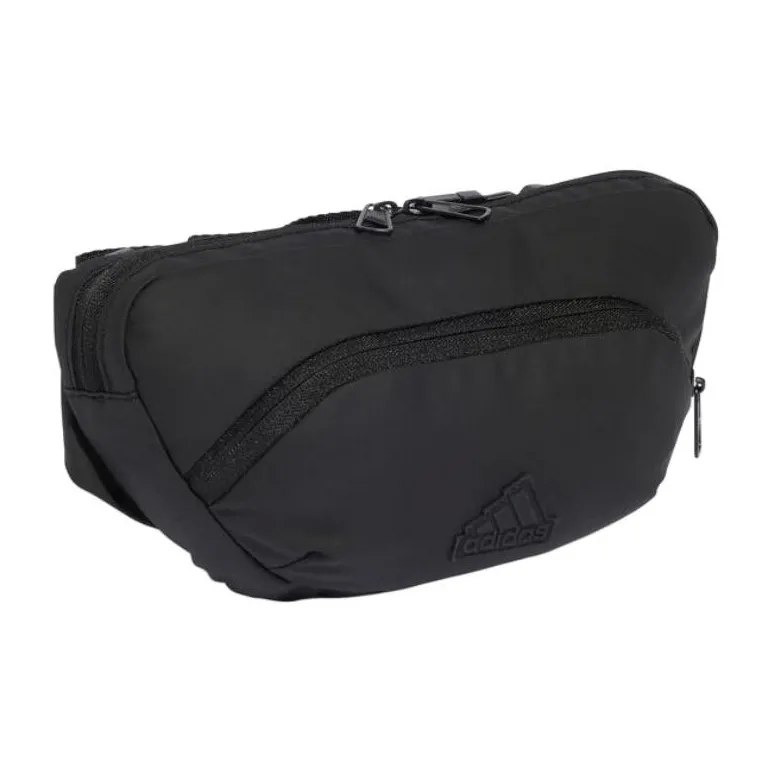 DECATHLON Adidas Double Pockets Fanny Pack Unisex Black-1