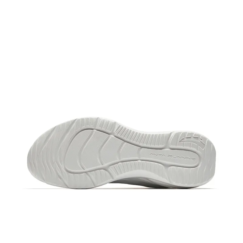 Anta Cushioning, Breathable, Slip Resistant Low Top Training Sprint City Commute Running Shoes Men's White-4