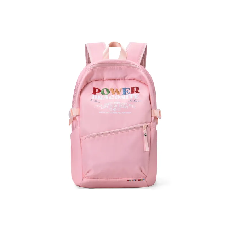DRACONITE Polyester Student Backpack Regular Unisex White-56