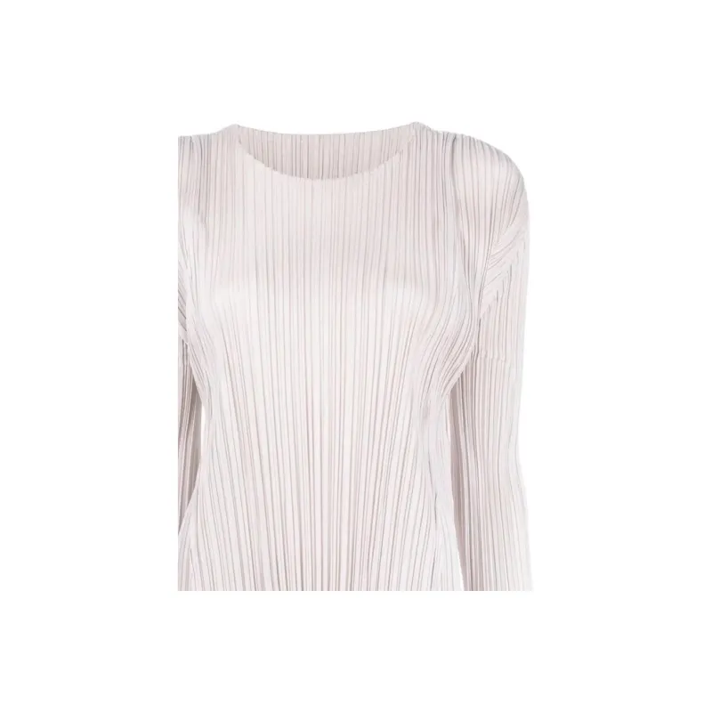 PLEATS PLEASE ISSEY MIYAKE SS22 Long Sleeved Dress Women's White-4