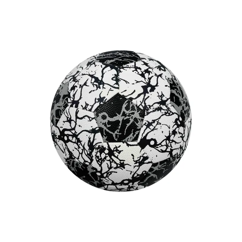 ProSelect Size 5 Soccer PU Machine Stitched Soccer Ball Unisex Black White-5