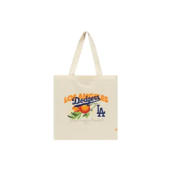 New Era MLB Collaboration Cotton Tote Bag, Shopping Bag, Handbag, Shoulder Bag Unisex Ecru