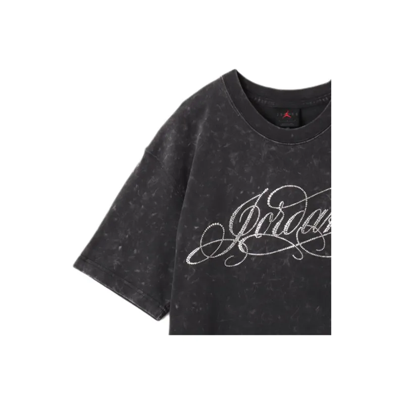 Jordan GFXAS WJ SS OS SWCRYSTL T Shirt Unisex Gray-2