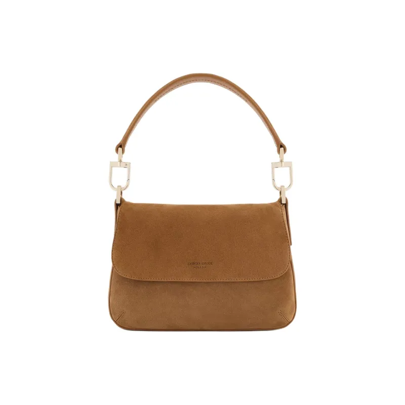 AMANI Suede Handbag Trumpets Women's Brown-0