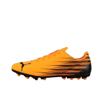 PUMA Abrasion Resistant Breathable Soccer Shoes Unisex Orange Black
