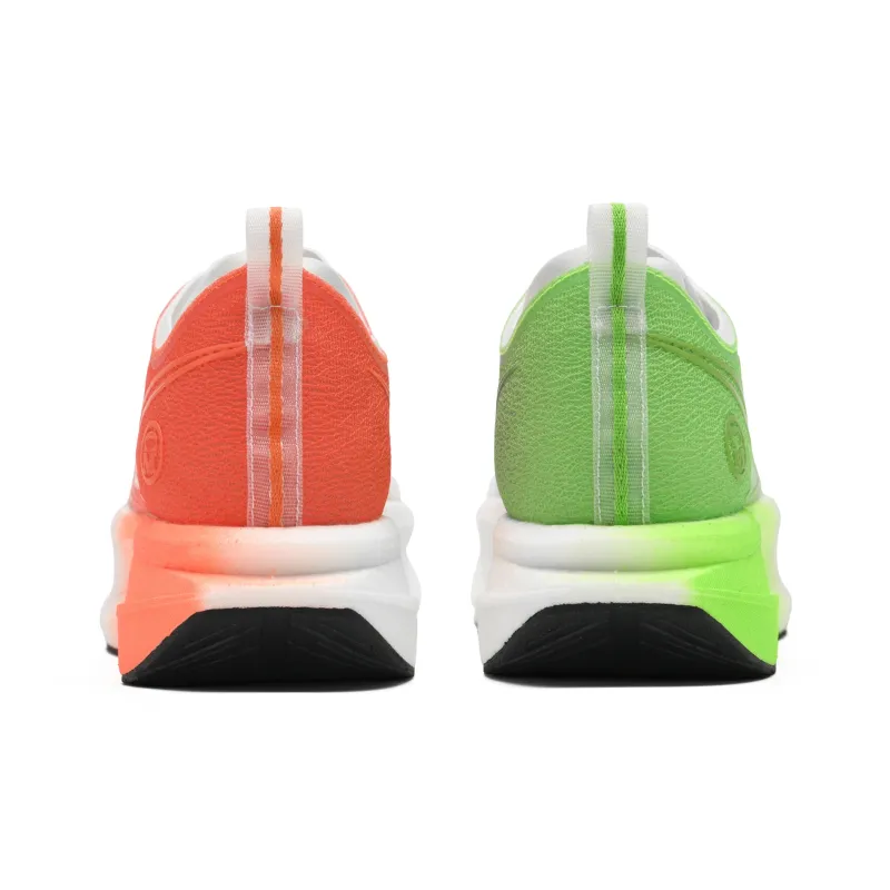 CIELMODE Cushioning Abrasion Resistant Breathable Low Top Running Shoes Unisex Orange Green Mismatched-3