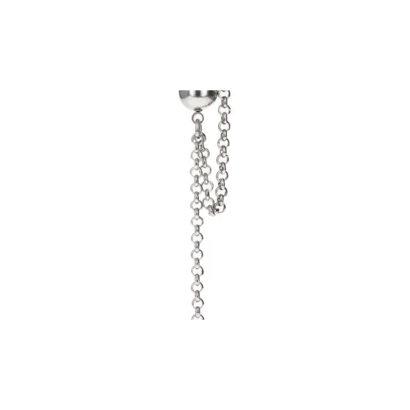 Balenciaga Brass Earrings Unisex Silver-2