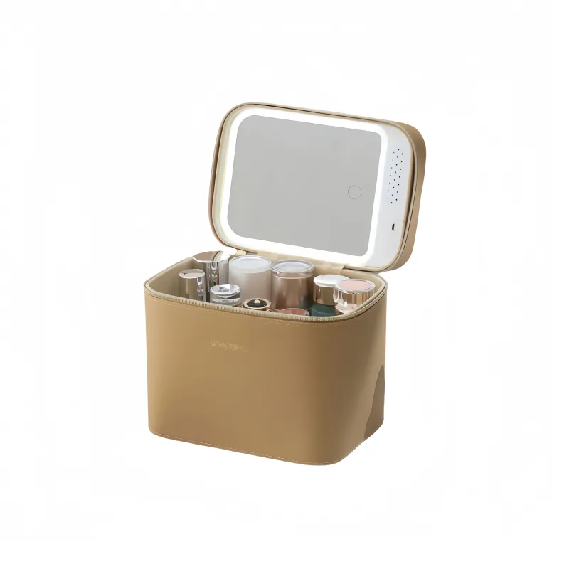 MUYAXUAN Travel Portable PU Professional Cosmetics Storage Bag Makeup Case-3