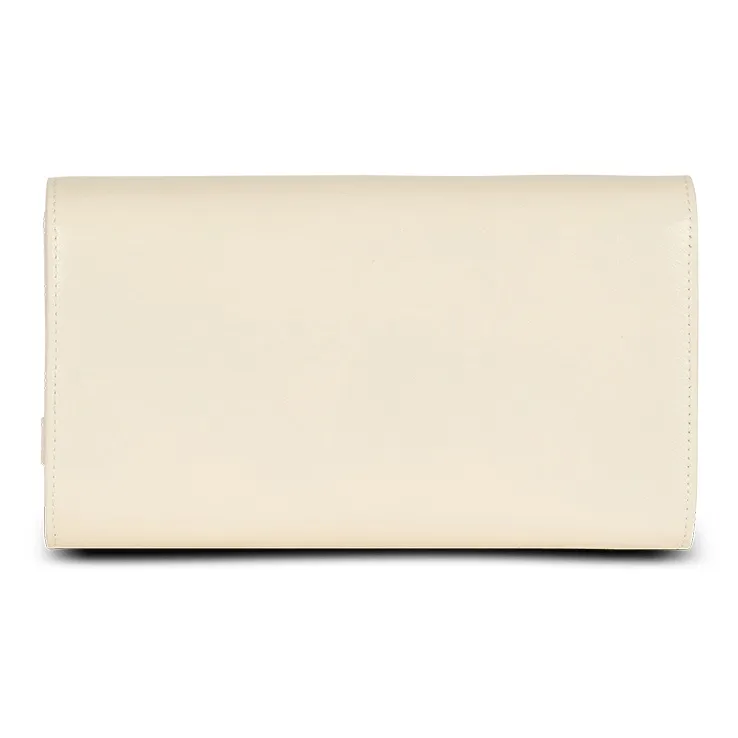 BALMAIN Calfskin Shoulder Bag, Crossbody Bag, Wallet Women's Beige-2