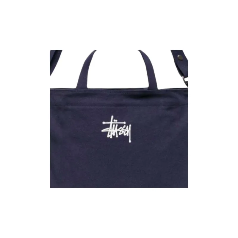 Stussy Cotton Crossbody One Shoulder Handbag Unisex Marine Blue-3