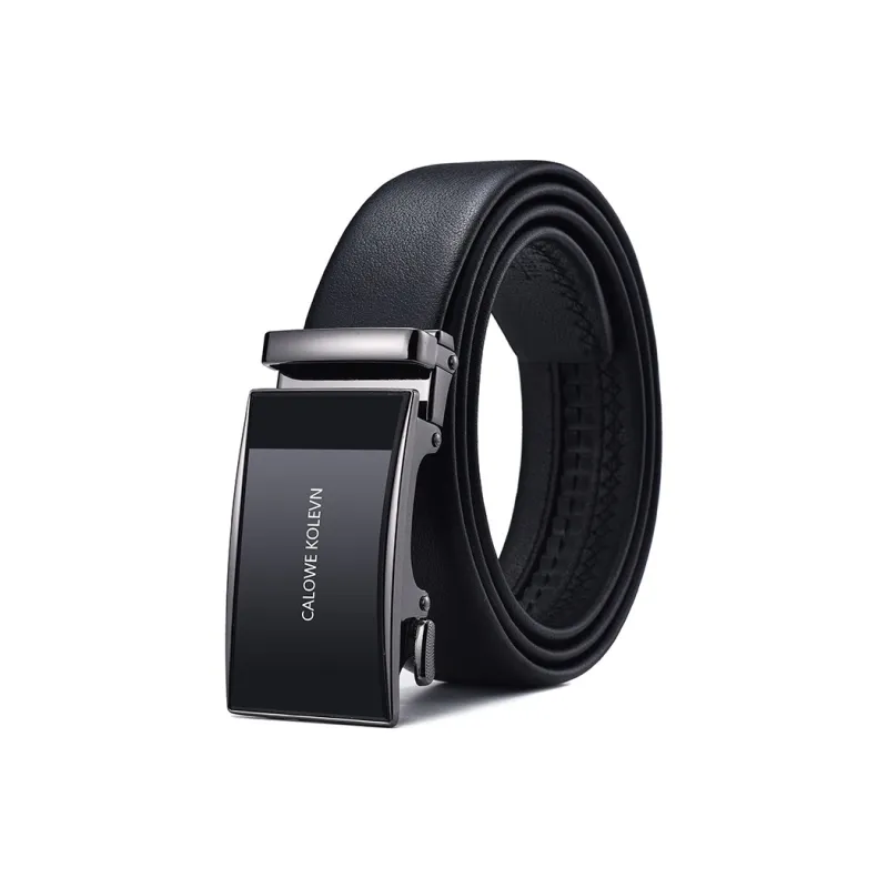 CALOWE KOLEVN Top Grain Cow Leather Belt Gift Box Set Men's 3.5cm-0