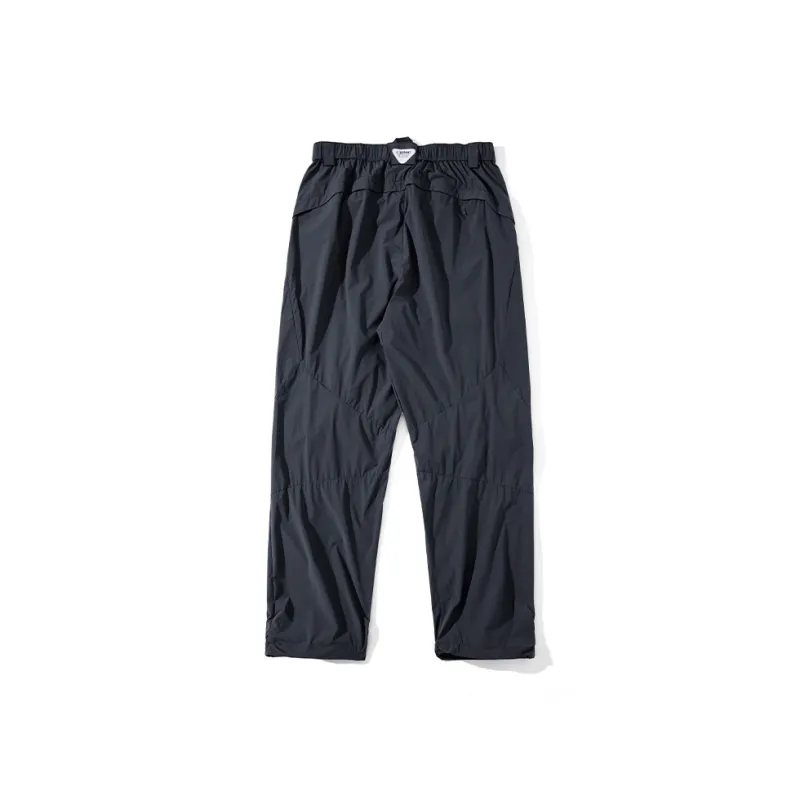 LANQI Casual Pants Unisex Black Navy Blue-1