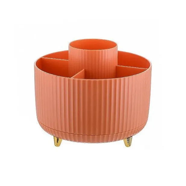 ZHIYIN Skincare Storage Box Rotating, Makeup Brush Holder & Bucket, Desktop Lipstick & Eyeshadow Cases Make up Tools-0