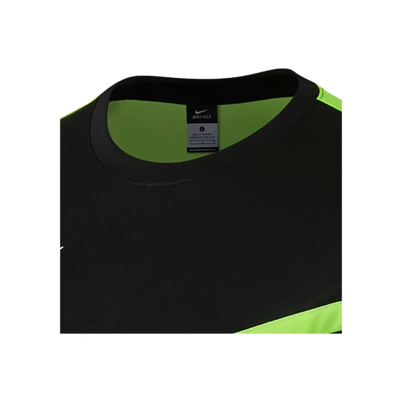Nike T Shirts Men Black/Green-2