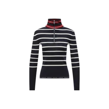 Moncler Sweaters Women's Blue With White Lettering