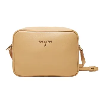 Patrizia Pepe Leather Crossbody Bag, Shoulder Bag Trumpets Women's Yellow Brown