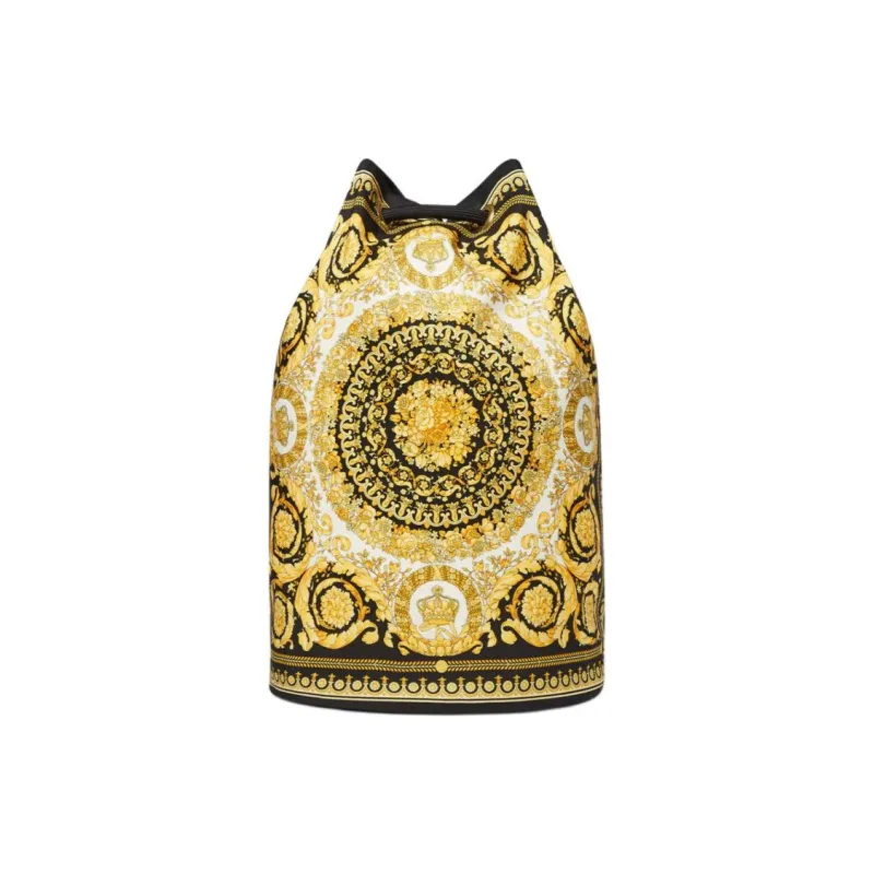 VERSACE Barocco Nylon Bucket Bag Crossbody Bag Unisex Multicolor-0