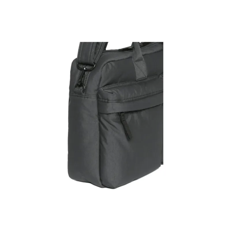 FILA Cotton Shoulder Bag, Crossbody Bag, Handbag Unisex Charcoal Gray-4