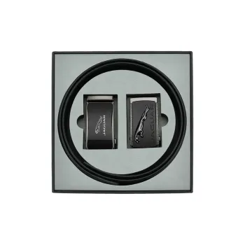 JAGUAR Top Grain Cow Leather Belts Men's Black 3.5cm