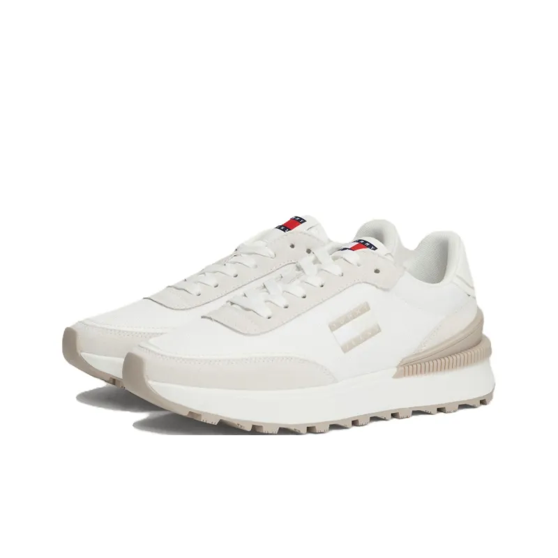 Tommy Hilfiger Trainers Abrasion Resistant Slip Resistant Low Top Casual Running Shoes Women's White Gray-2