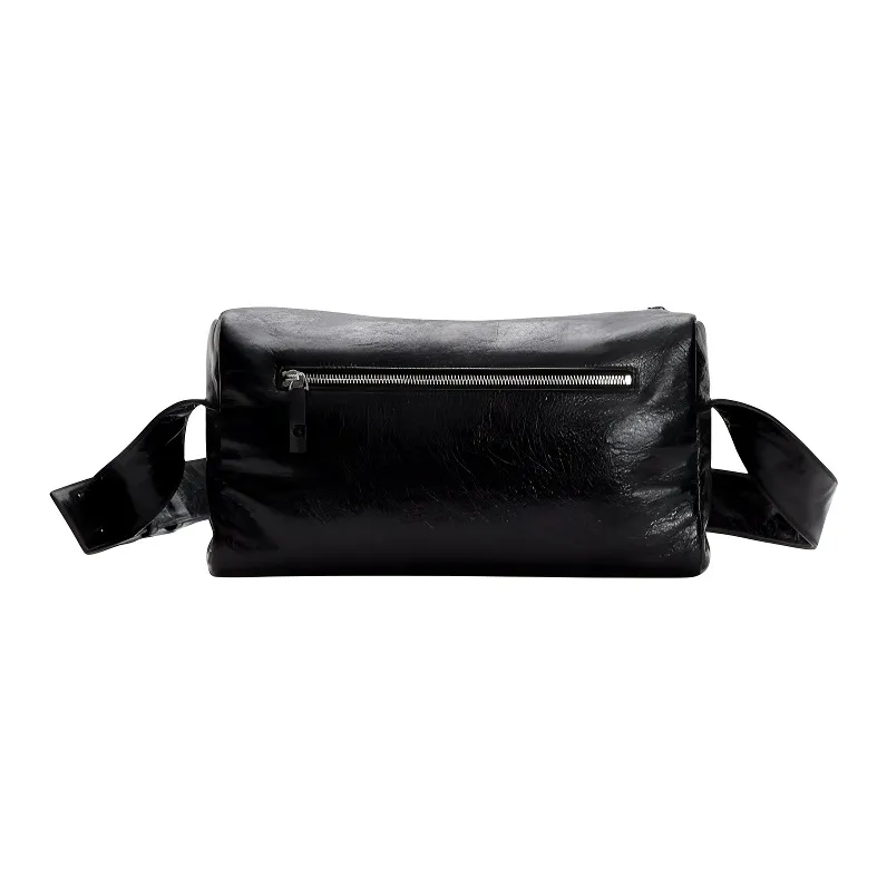 Alloy Versatile Fashion, Large Capacity Commute, Stylish Minimalist Style Crossbody Bag, Shoulder Bag Unisex Black-2