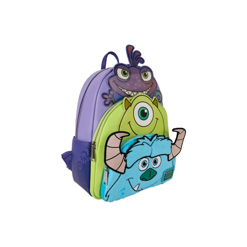 Loungefly Artificial Leather Backpack Unisex Purple Blue Green Patchwork-1