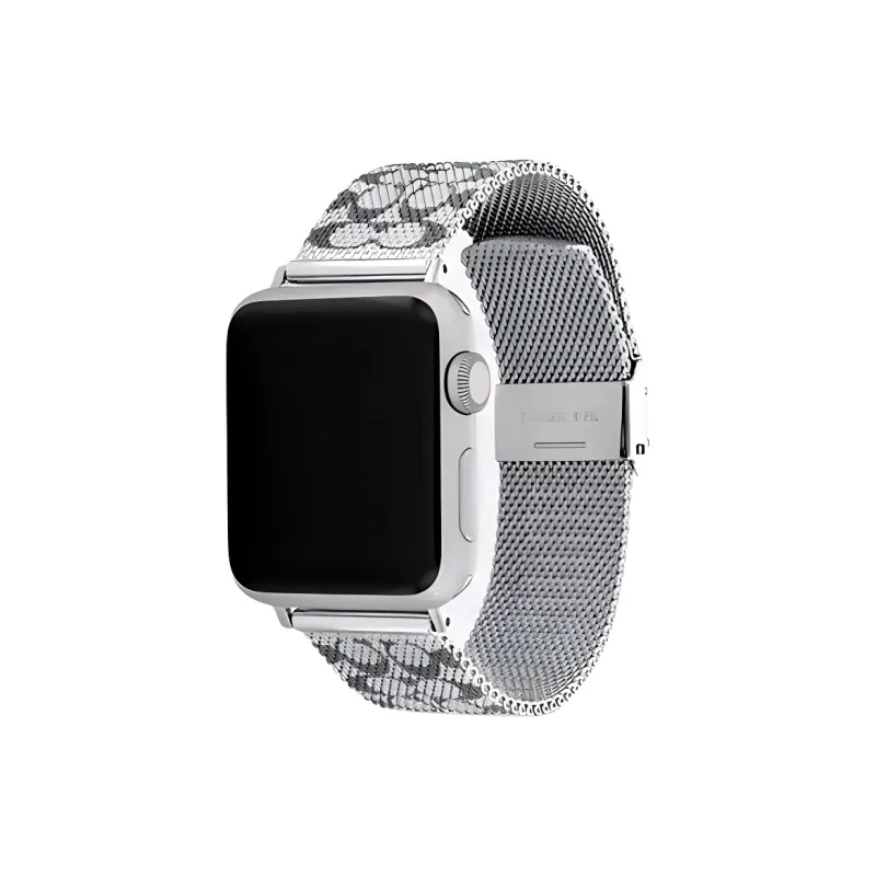 COACH Apple Compatibility Watch Band 38mm Stainless Steel Material-0