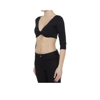 CELINE Draped Cropped Top