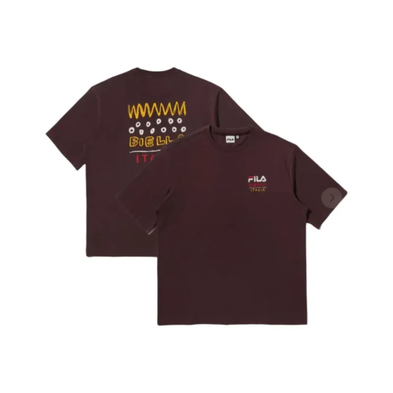 FILA T Shirts Unisex Burgundy-2