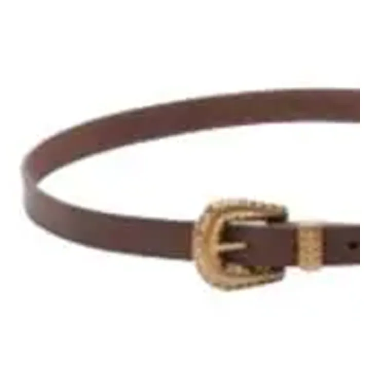 Valentino Calfskin Leather Belts Unisex Brown -1