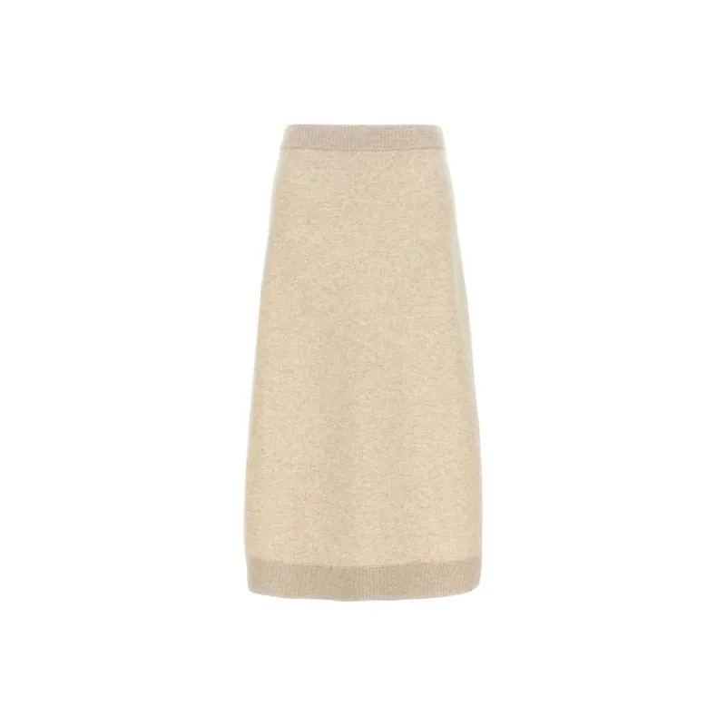 Brunello Cucinelli Casual Long Skirt Women's Beige-0