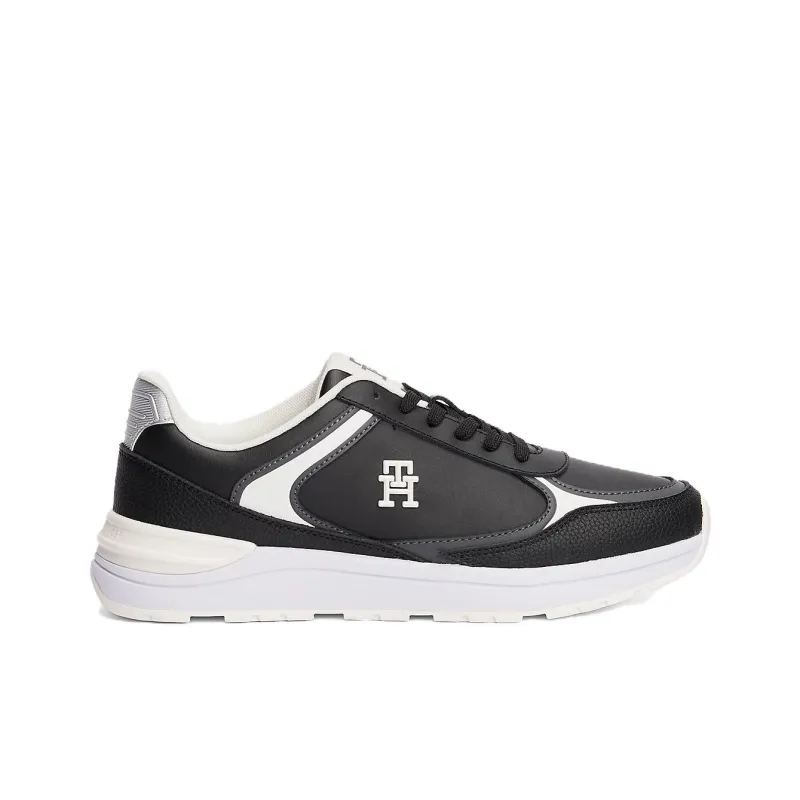 Tommy Hilfiger TH Monogram Low Top Casual Shoes Women's Black-1
