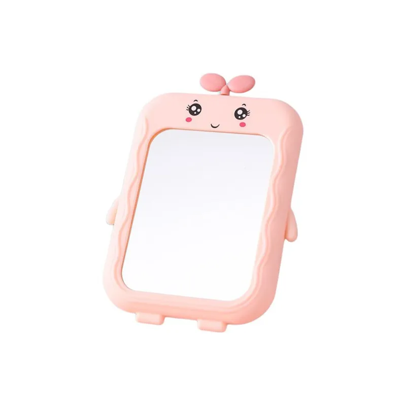 XIAOLITONGXUE Cute Grass Doll HD Makeup Mirror Portable Desktop Bedroom Home Mirror-2