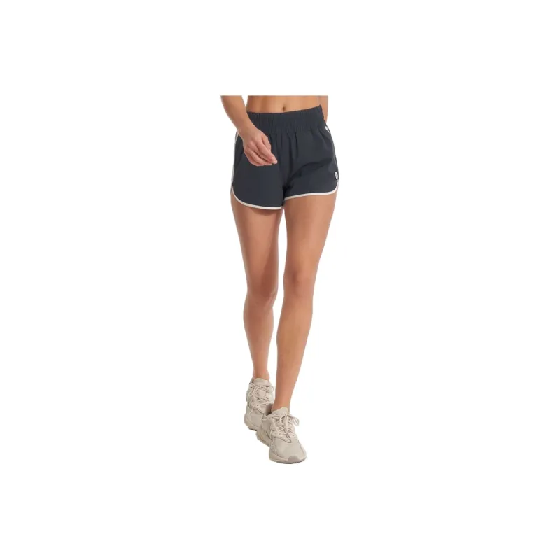 Vuori Sports Shorts Women's Carbon Gray Color Block-0