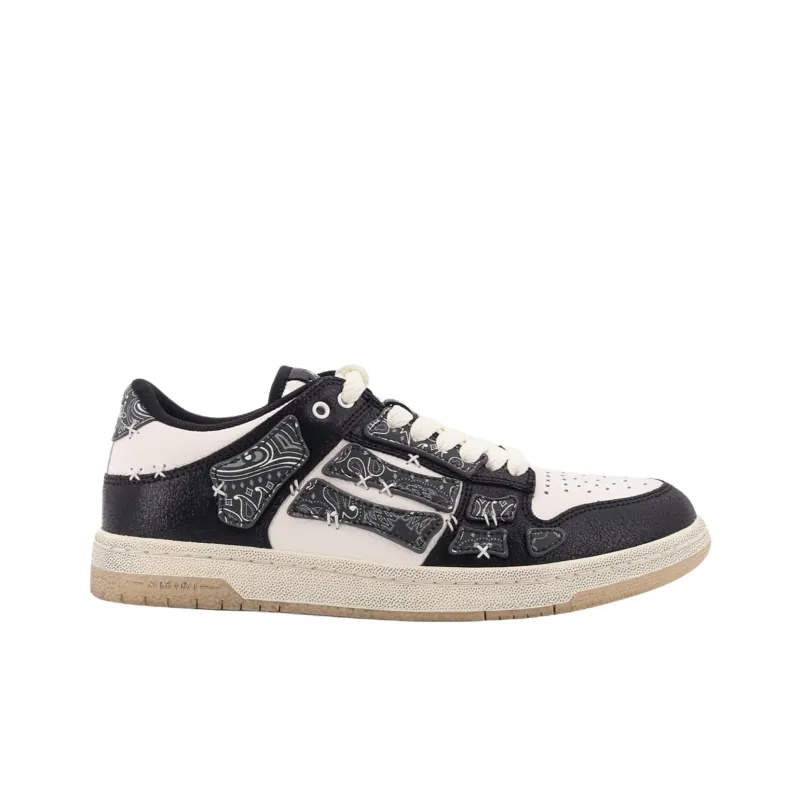 AMIRI Skel Top Low Bandana Low Top Skateboard Shoes Men's Black-1