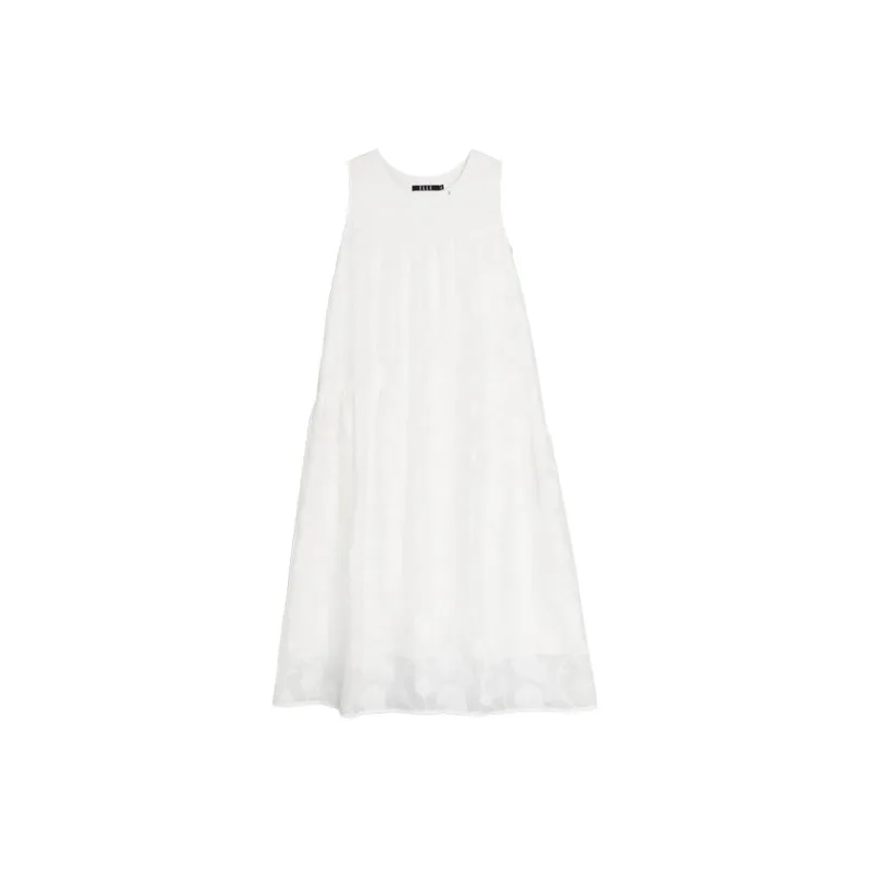 ELLE Slip Dresses Women's White-0