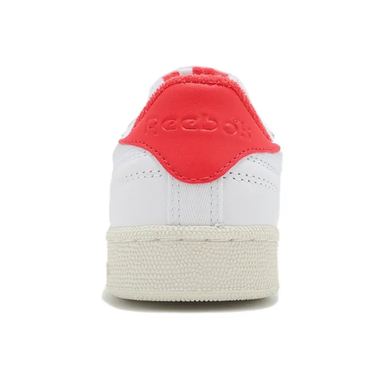 Reebok CLUB C 85 VINTAGE Abrasion Resistant Low Top Skateboard Shoes Women's White Red-3