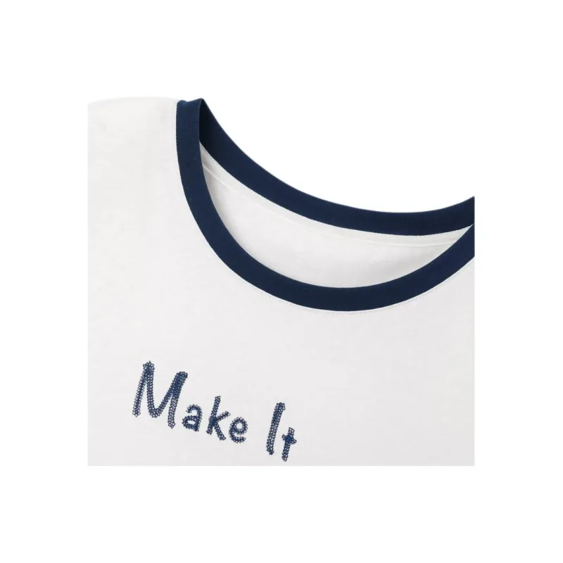Fragment Regular T Shirt Women's White Blue-2