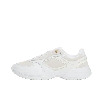 Tommy Hilfiger Trainers Abrasion Resistant Breathable Low Top Casual Running Shoes Women's White Umber