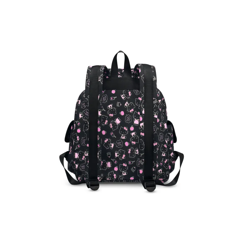 Zgo Hello Kitty Polyester Attractive Backpack Women's Black Pink-2