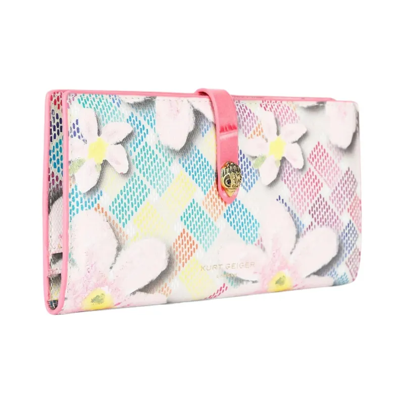 Kurt Geiger London Canvas Wallet Women's White & Multicolor-1