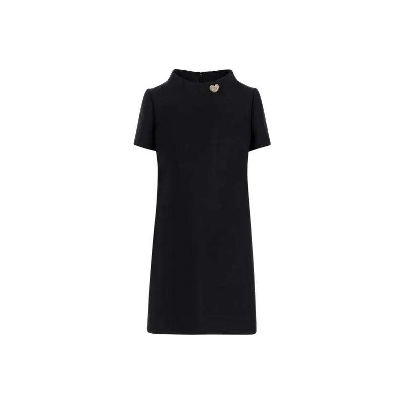 Valentino Short Sleeved Dress Women's Black-0